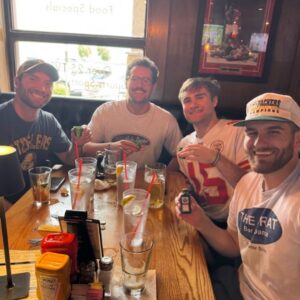 men hanging out at the tavern
