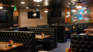 booths, mural